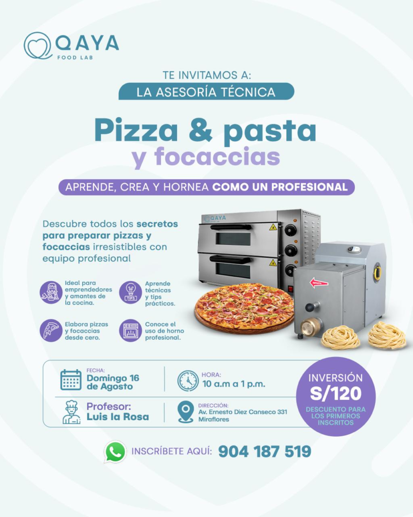Asesoría Técnica: Pizza, Pasta y Focaccias